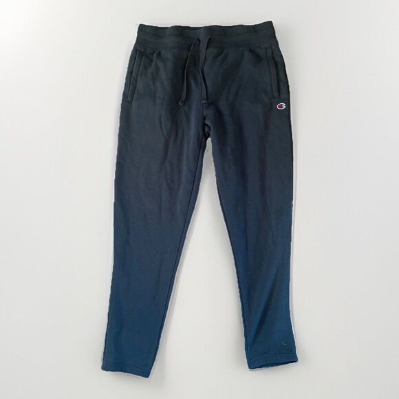 Champion Teal Blue Joggers LARGE Sweatpants C Logo Drawstring - Picture 1 of 7